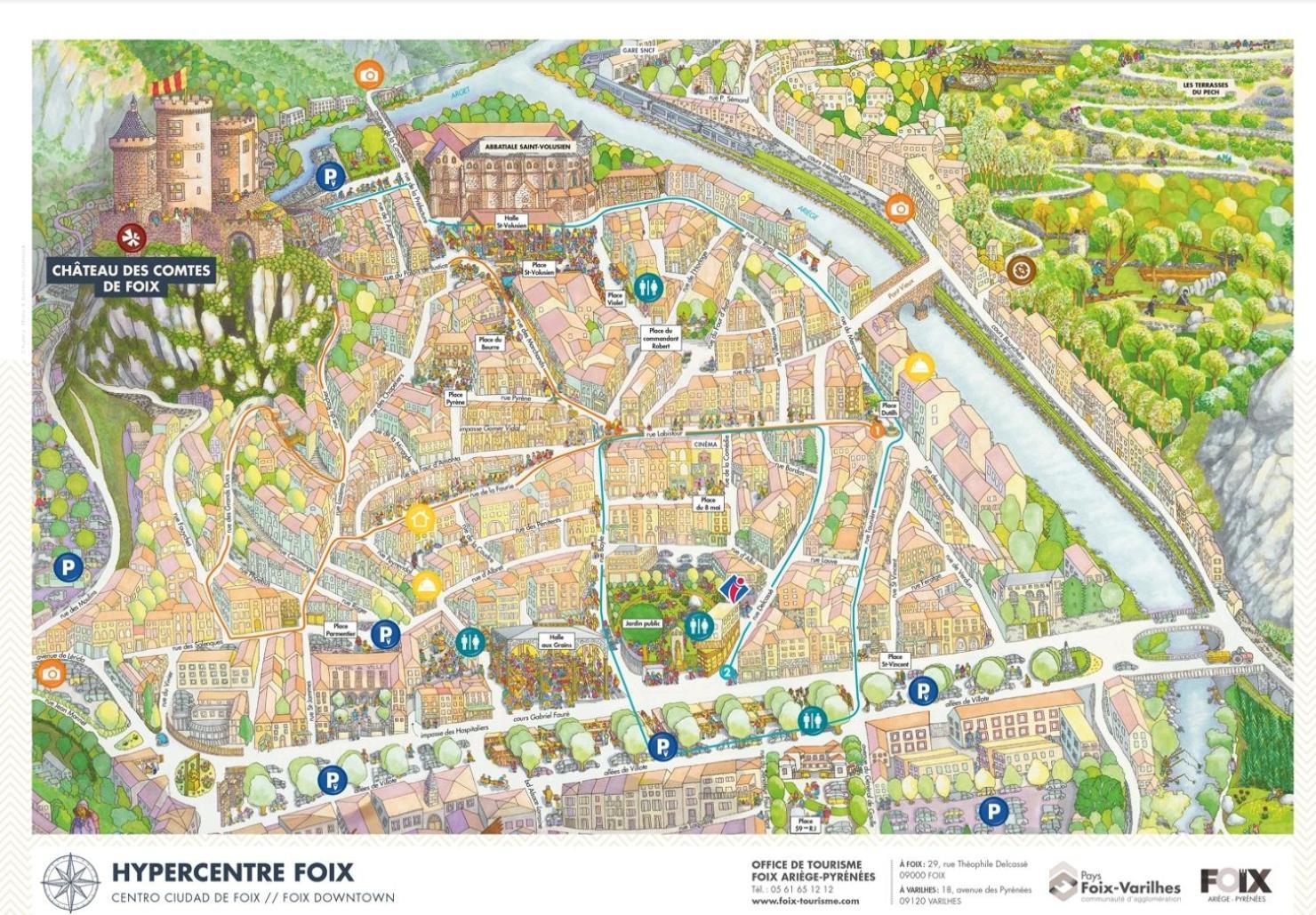 Triplex Avec Vue Sur Place Du Centre Historique. Foix Zewnętrze zdjęcie